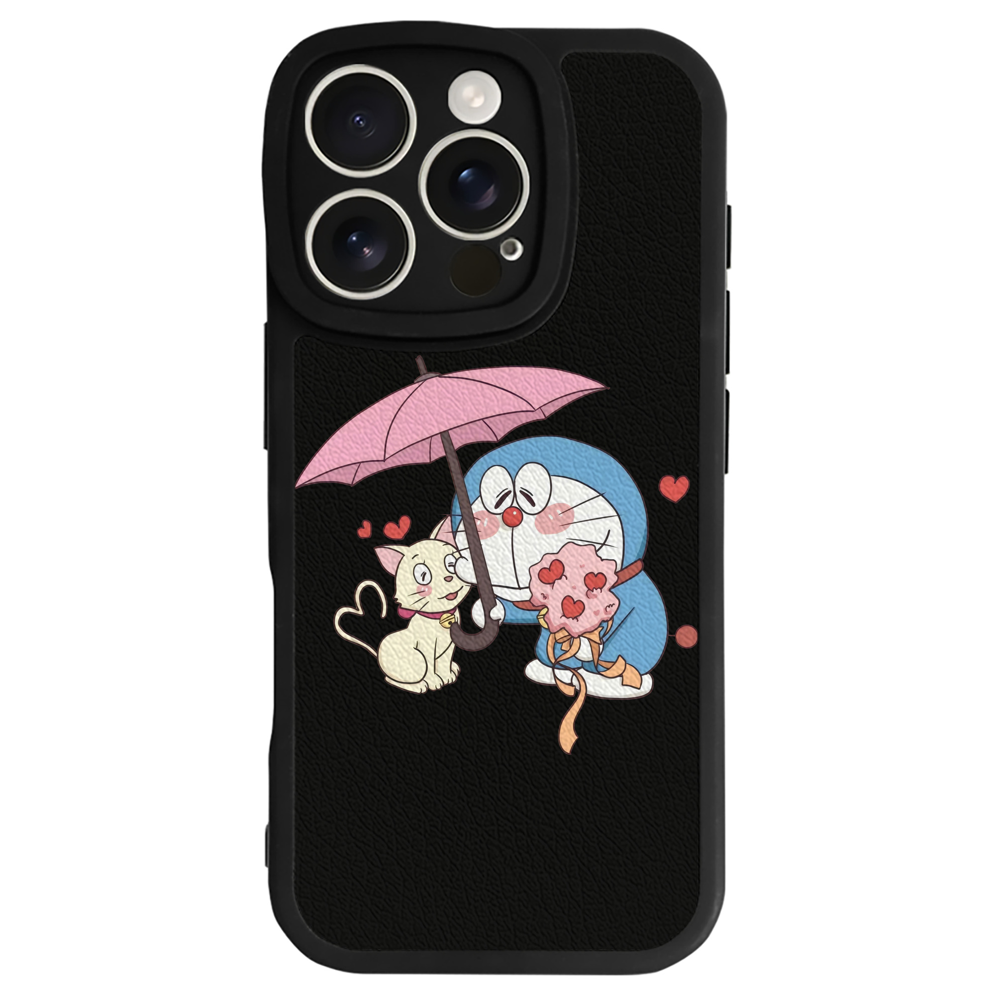 （画像用） ドラえもん Doraemon 【iPhone 16シリーズ対応】シリコンスマホケース（レザー調） 材質：シリコン